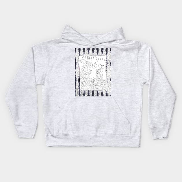 Rain and Snow in black and white Kids Hoodie by Tovers